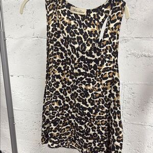 Alisa Levine Leopard Print Sleeveless Top - Size Small - Tank
